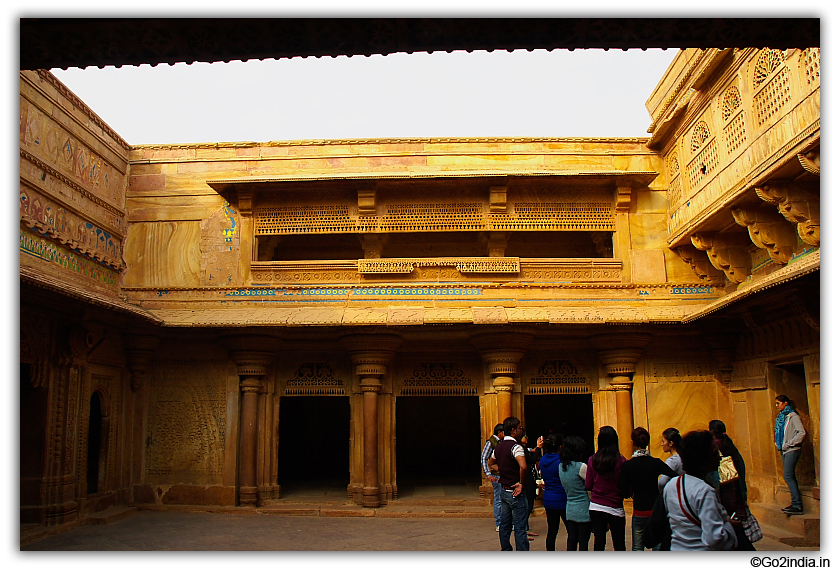 Courtyards of Man Mandir Palace inside Gwalior fort