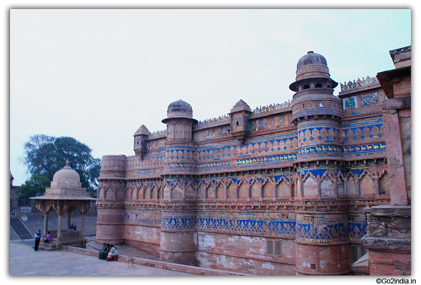 Walls of the main palace before evening