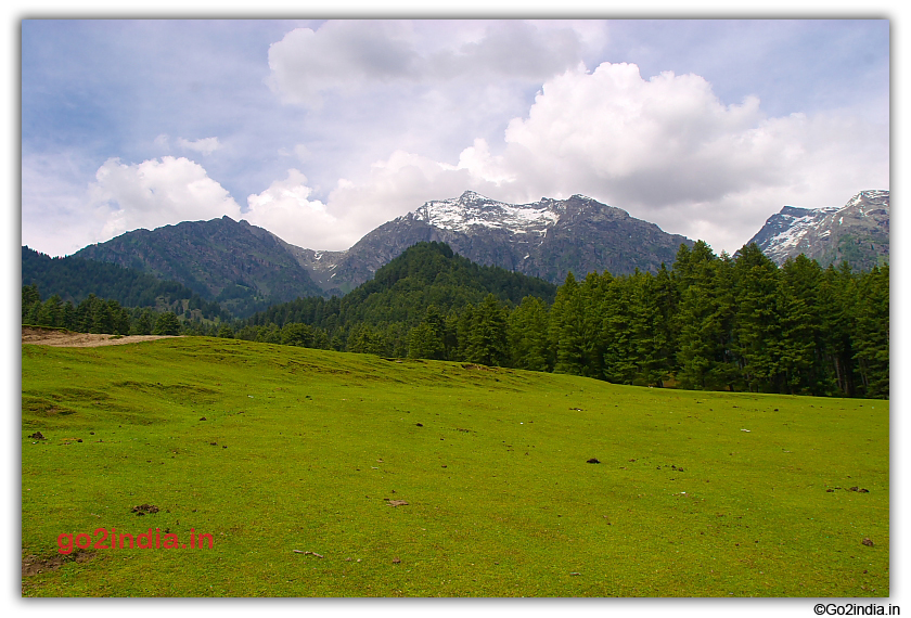 Mountains and green valley in Aru 