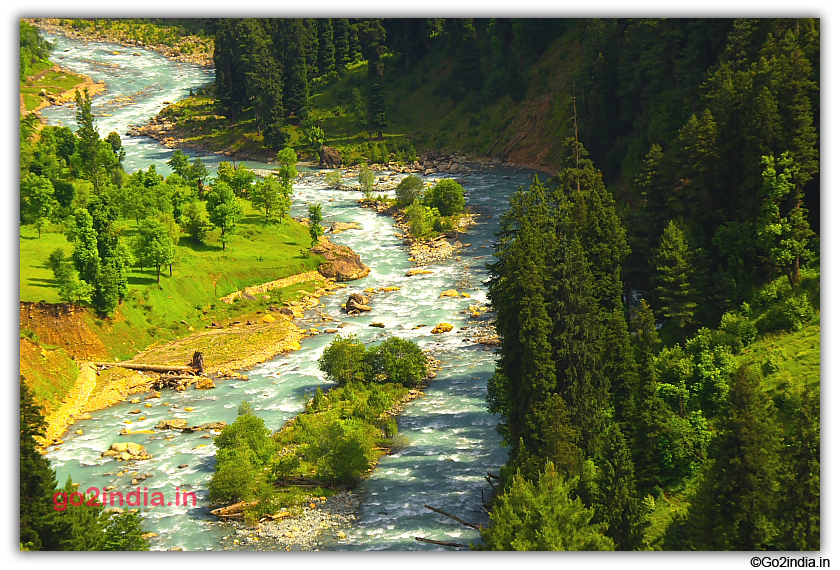 River and Jungle around on the way to Aru valley