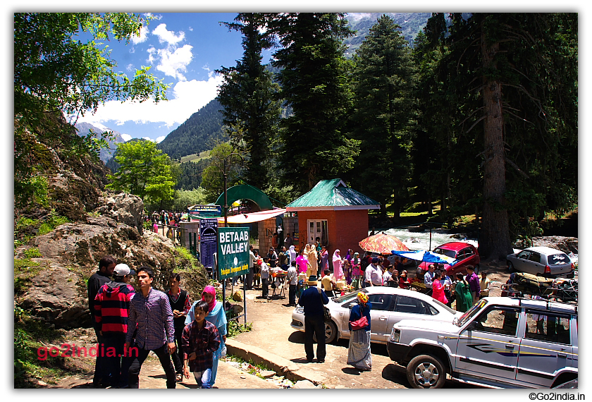 Entrance of Betaab valley, entry fee to paid here