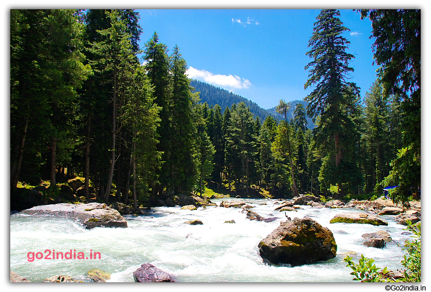 Water flowing down at Betaab valley