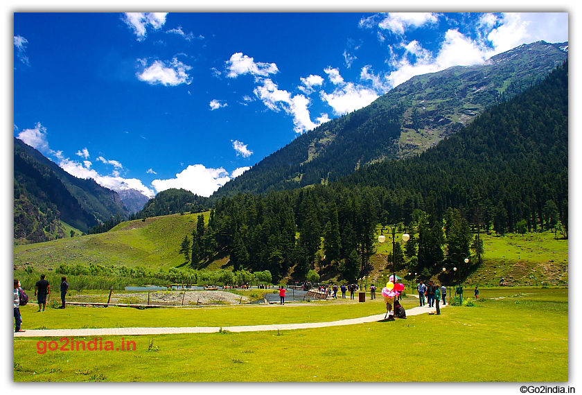 Green grass and path way in Betaab valley