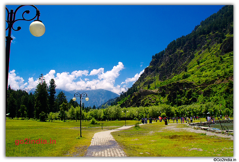 Walkway by the side of river 