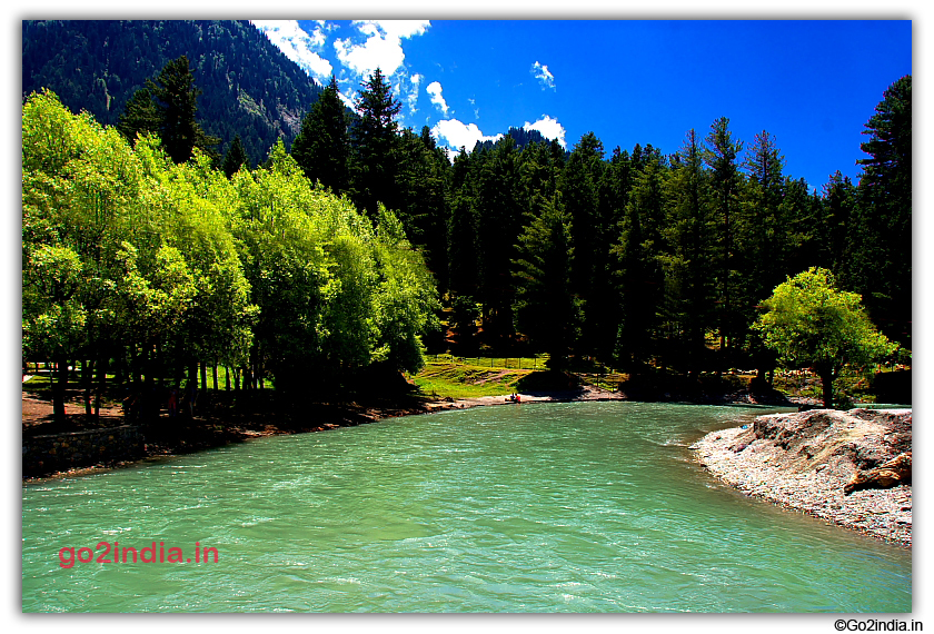 water flowing down at Betab valley