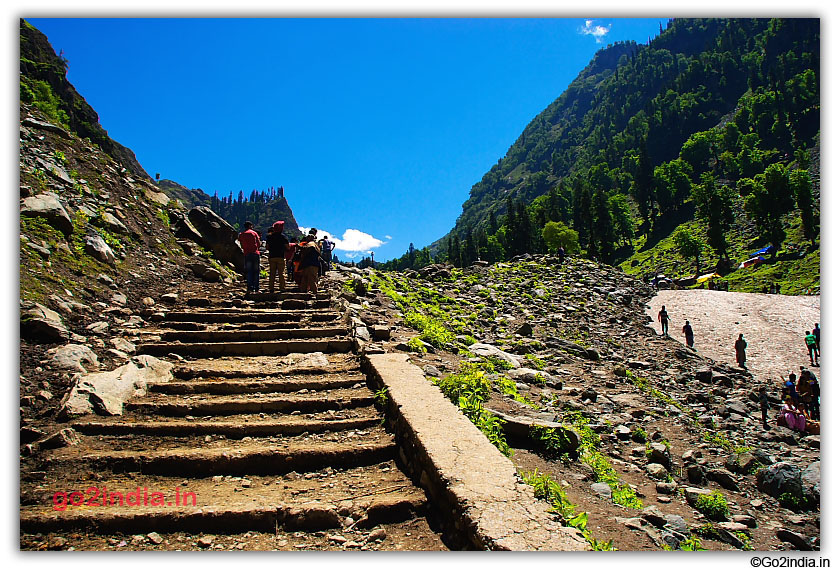 Starting point of Sri Amarnath Yatra trek at Chandanwari