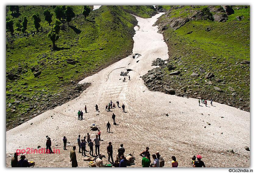 Ice at  Chandanwari in June month