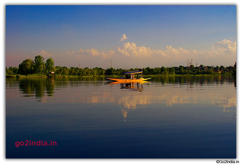 A Shikara in Dal Lake