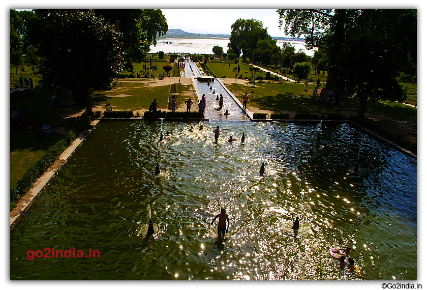 Water fountains and Lake 