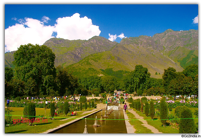 View of the garden Nishat Bagh
