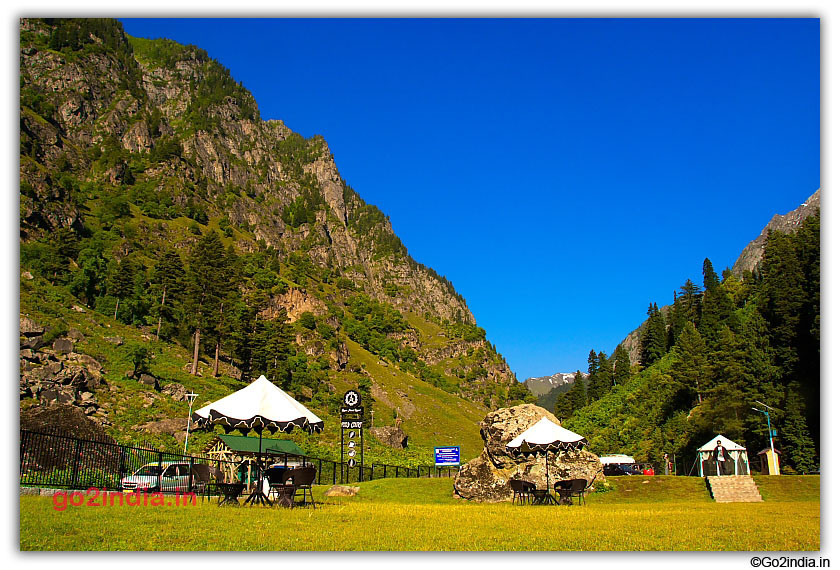 A park on the way to Sonmarg by the side of river 