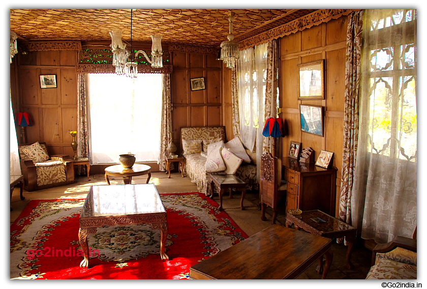 Drawing room with old furnitures in Houseboat