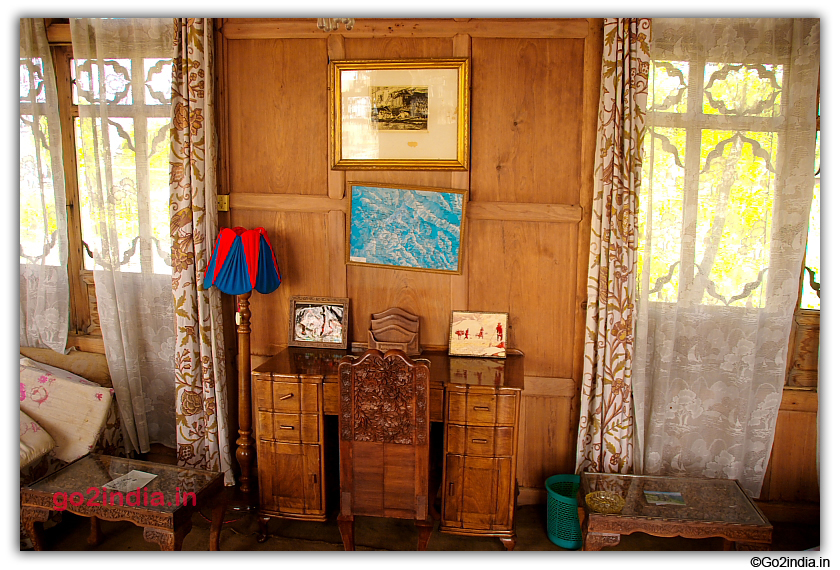 Old wooden furnitures in Houseboat