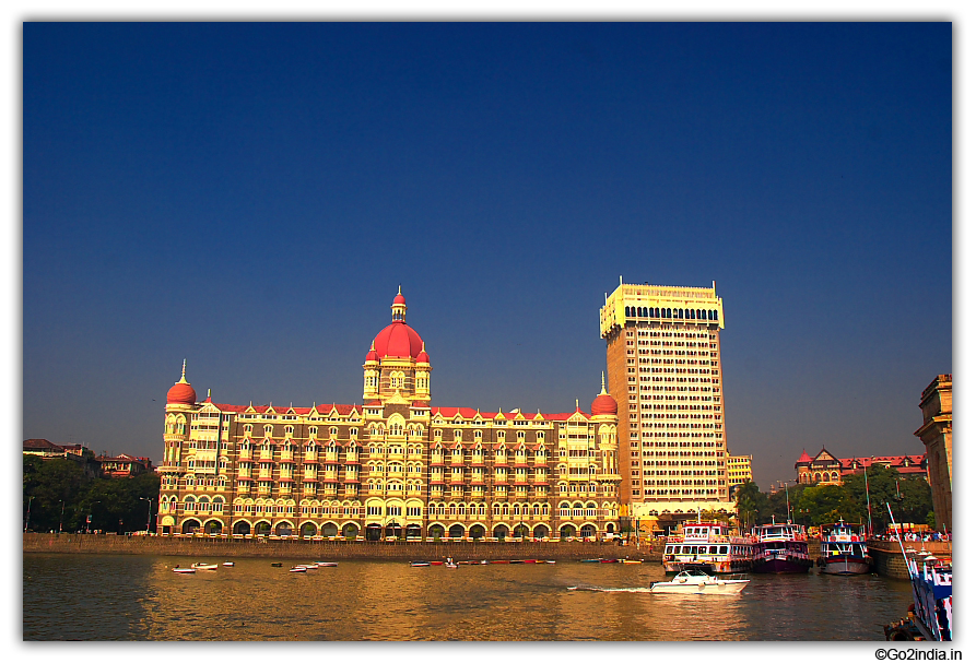 Taj Hotel Mumbai view from Sea 