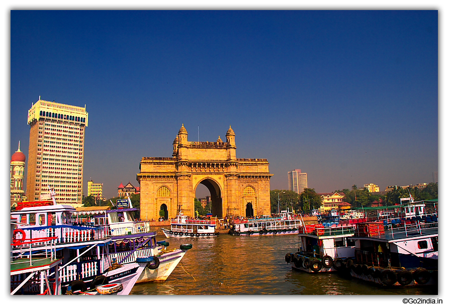 Gateway and Taj Hotel view from Sea