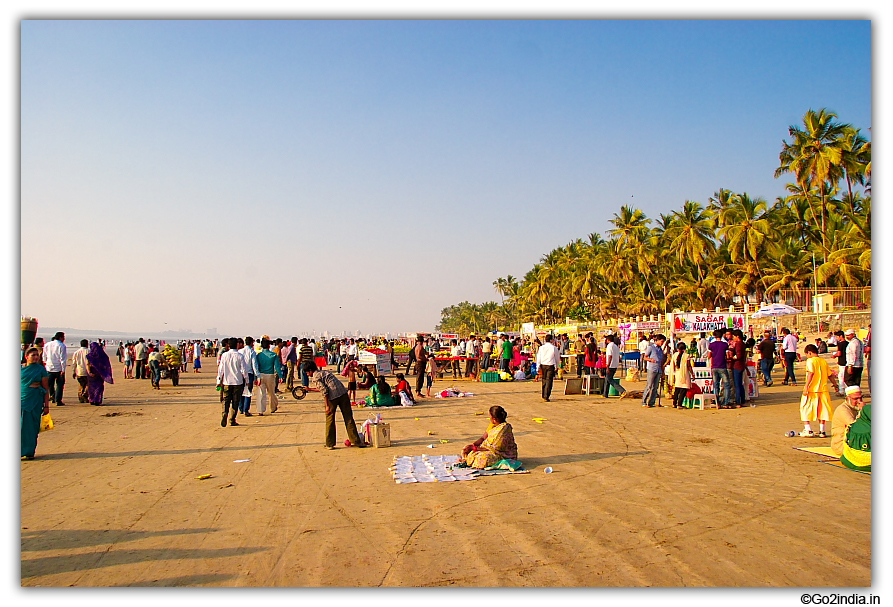 Juhu beach area at Mumbai in afternoon 