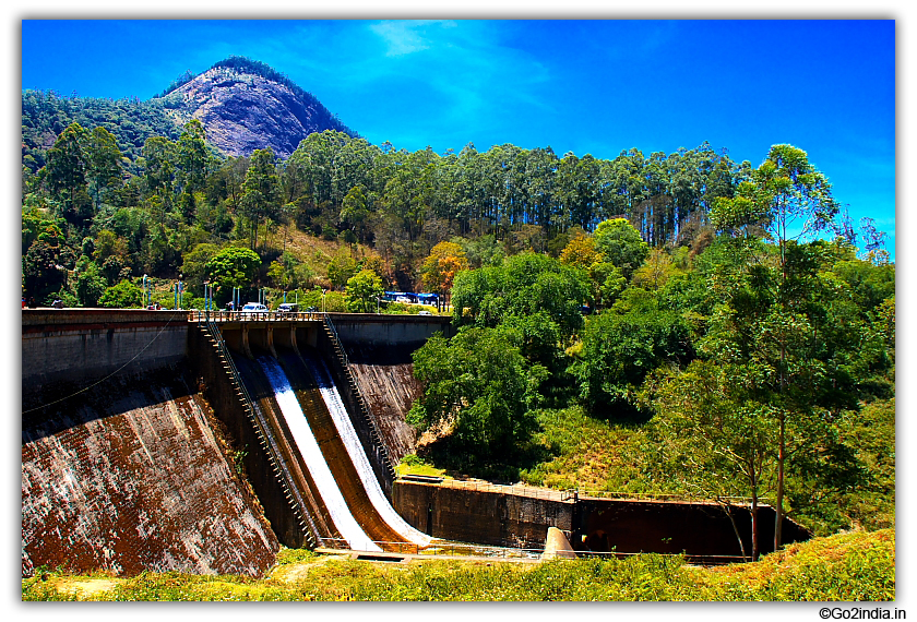 Kundala Dam  water discharge slope