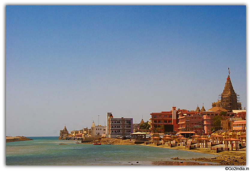 Dwarakadhis temple from River side 