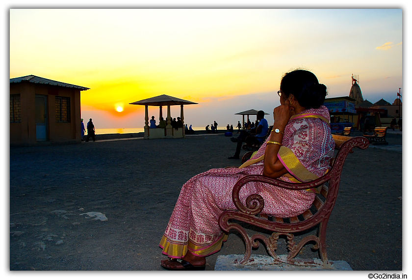 Sunset near Somnath temple 