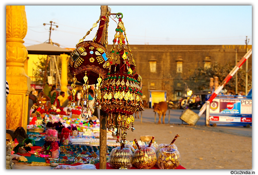 Selling handicrafts near Somnath