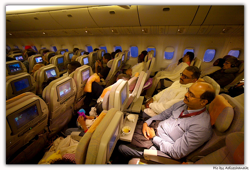People watching movie in the flight