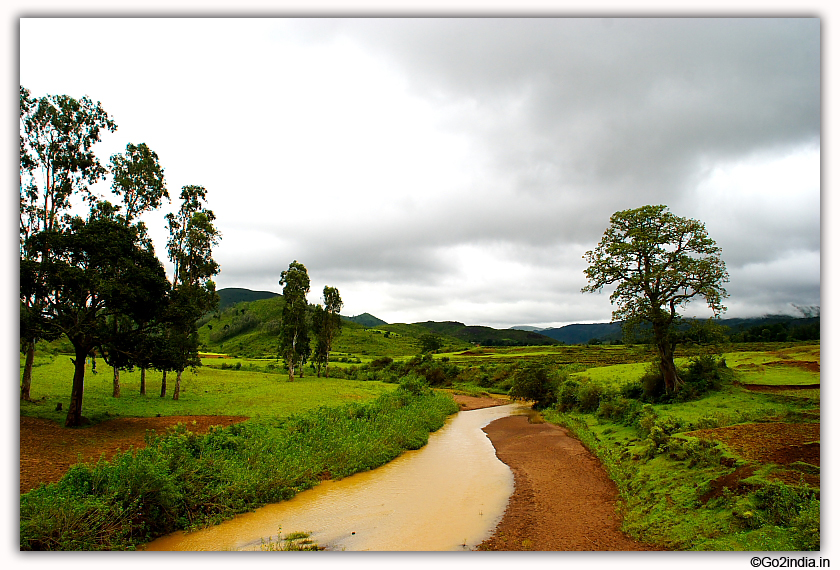 River flowing with rain water at Araku