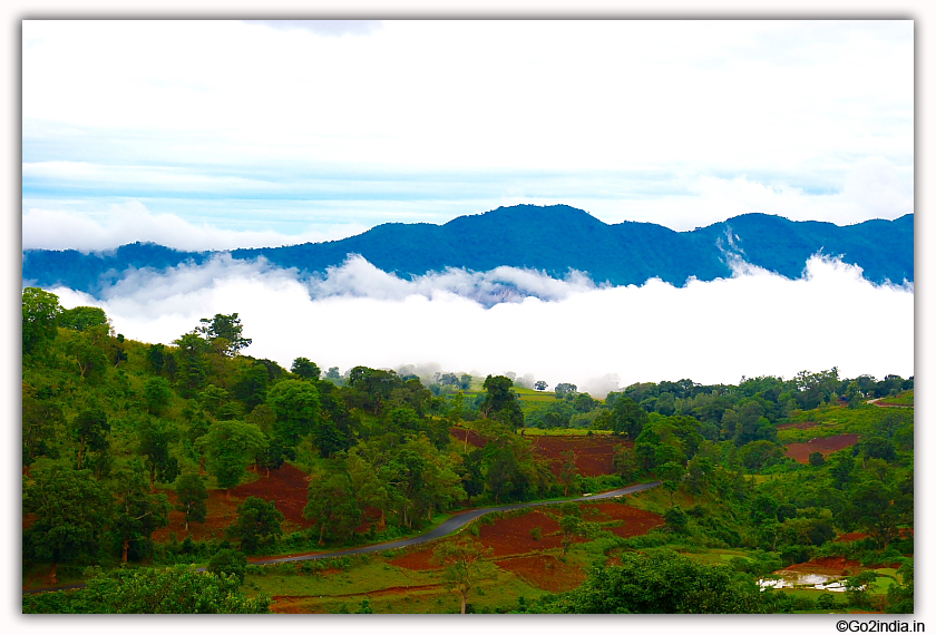 Clouds during rainy season near Borra caves 