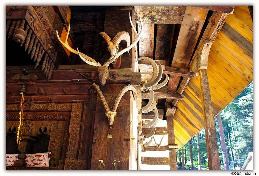 Inside Hidimba temple complex 
