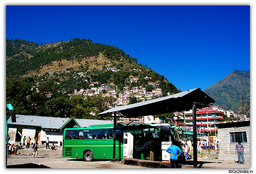 Kullu bus stand - HRCTC bus from Delhi 