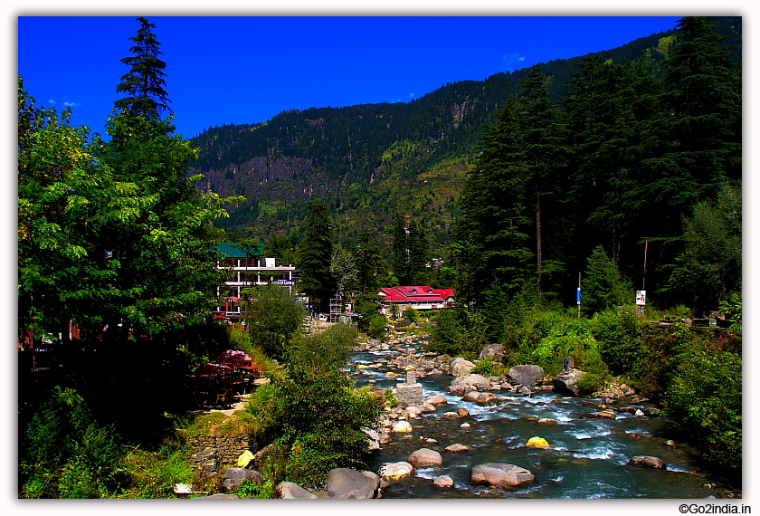 Distance view of Club house at Manali