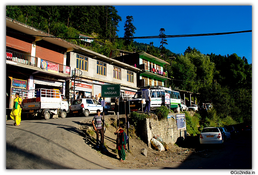 Naggar town market area near Manali