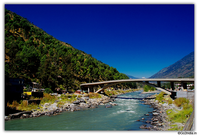 Kullu bridge over beas river 