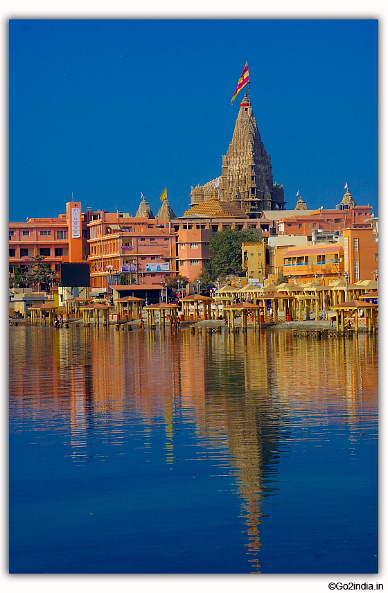 By the side of Gomti river Dwarka temple 