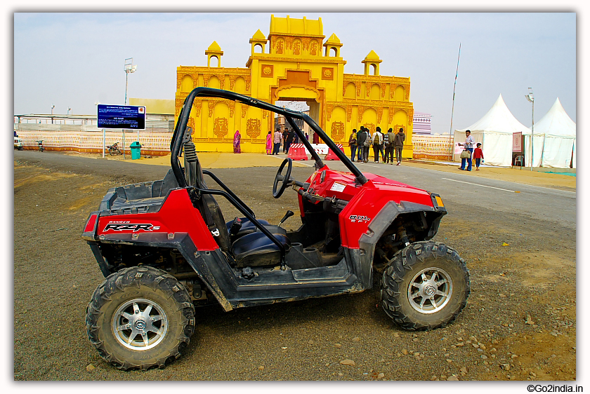 Riding ATV available for yellow desert safari