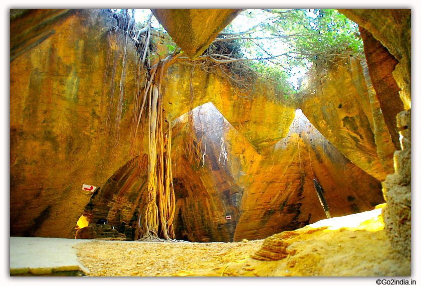 Open top of Naida Caves Diu 