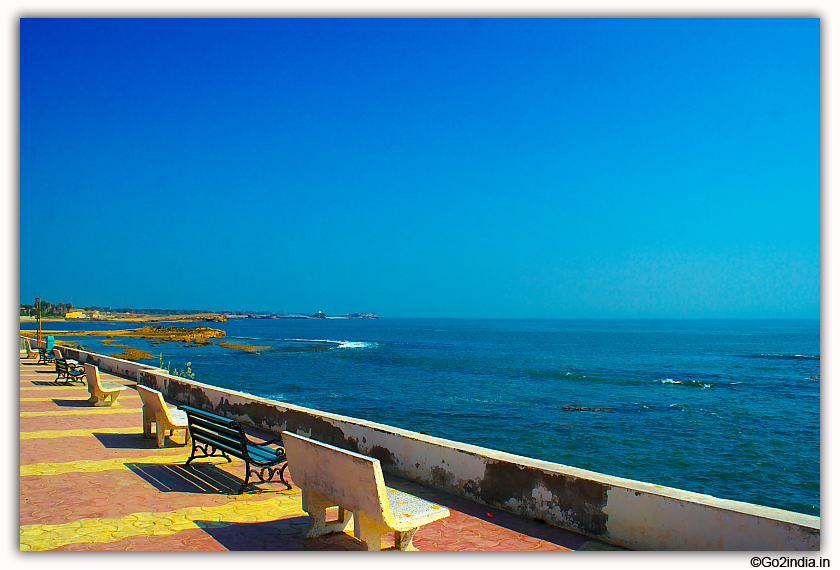 Gangeswar Temple sea beach at  Diu 