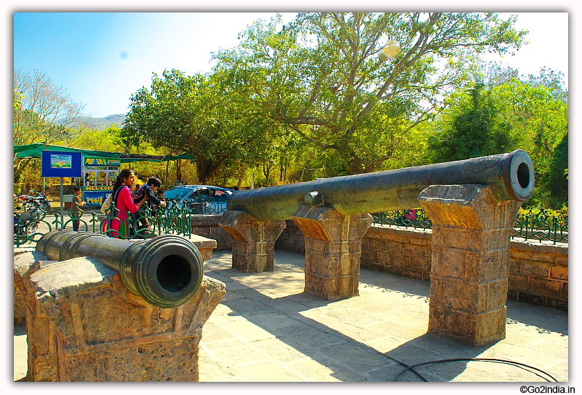 Neelam & Menek Cannon inside Uparkot fort at Junagadh 