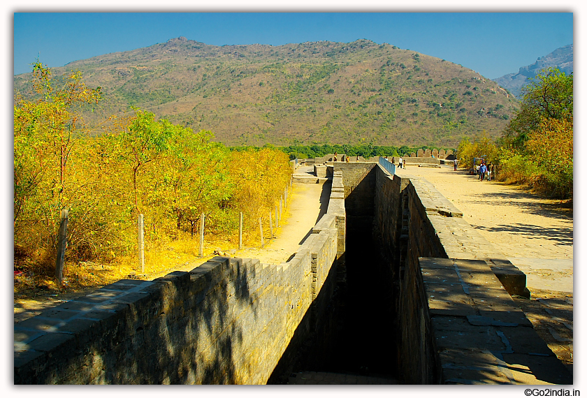 Adi Kadi Vav , The steeped well inside Uparkot fort at Junagadh 