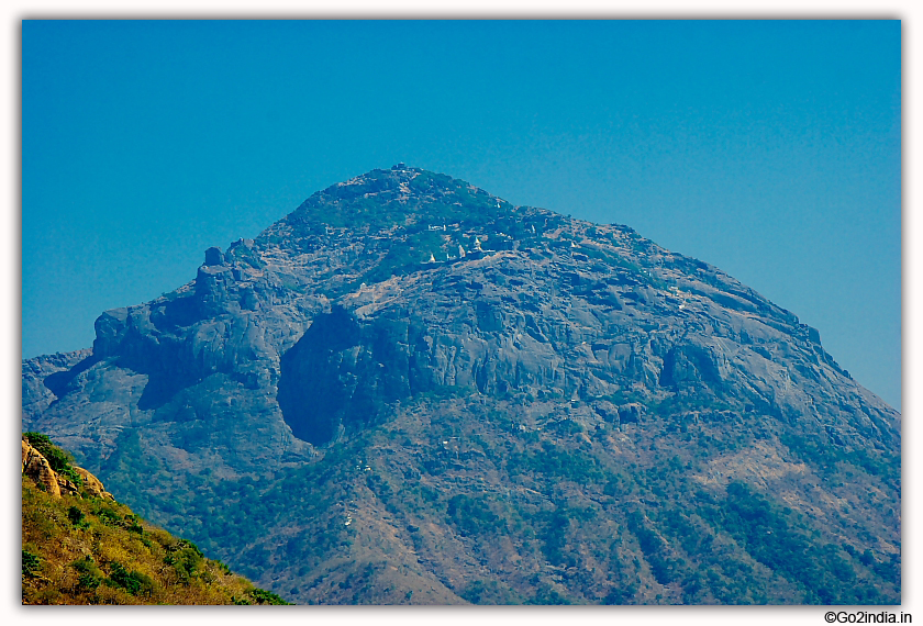 View of Girnar from Uparkot fort at Junagadh 