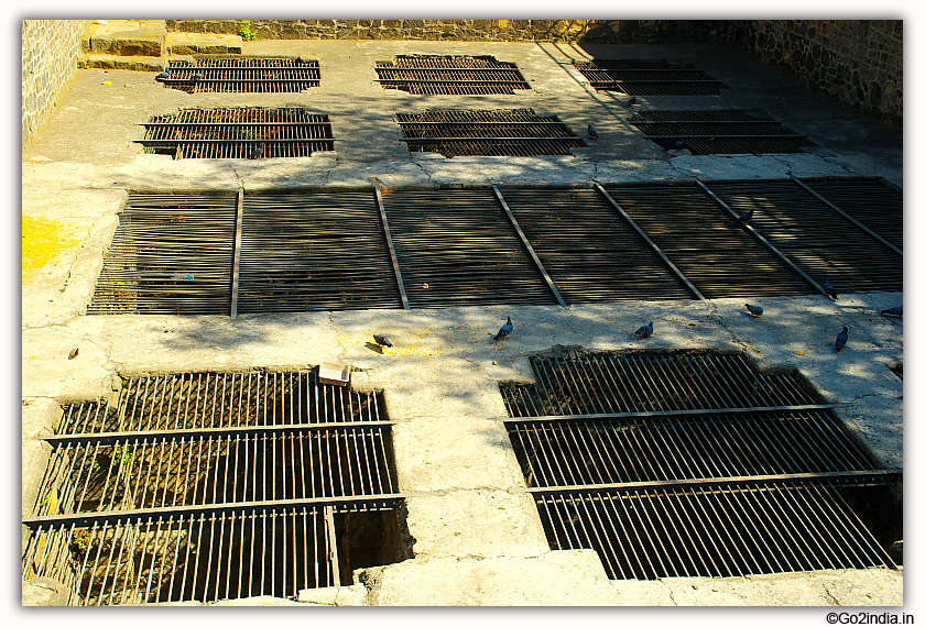 food grain storage at Uparkot fort at Junagadh 