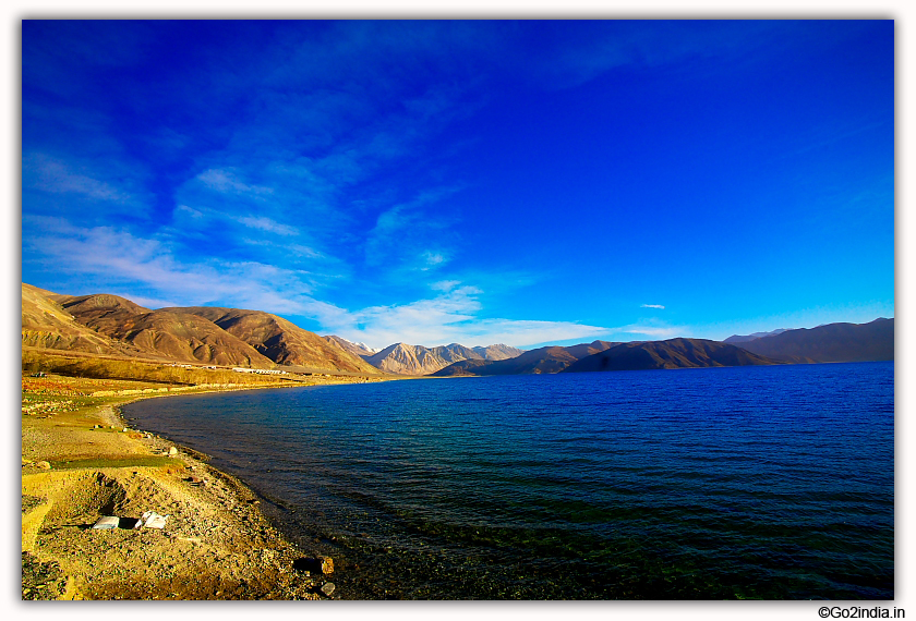 Pangong Lake from the side 