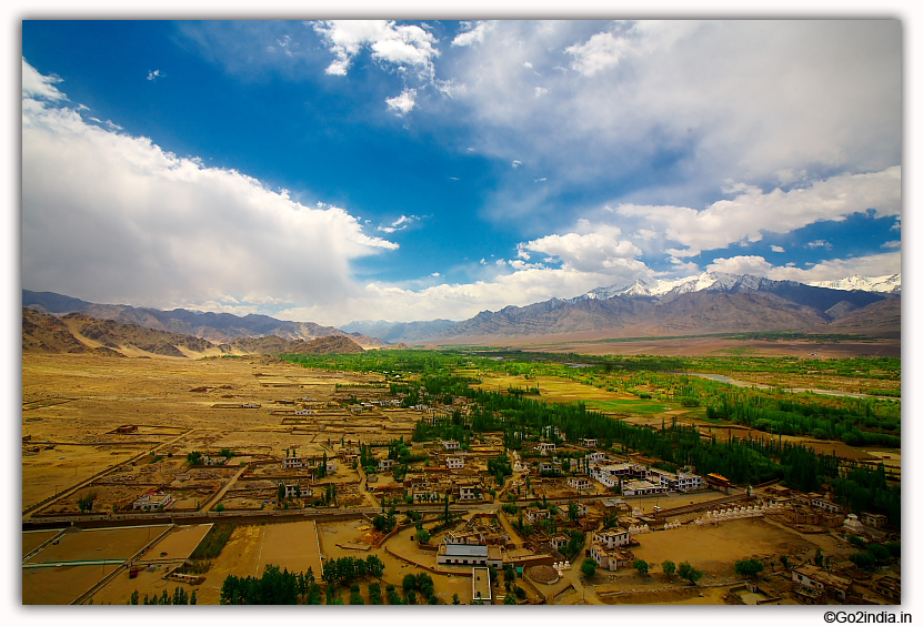 View from Thiksey monastery leh