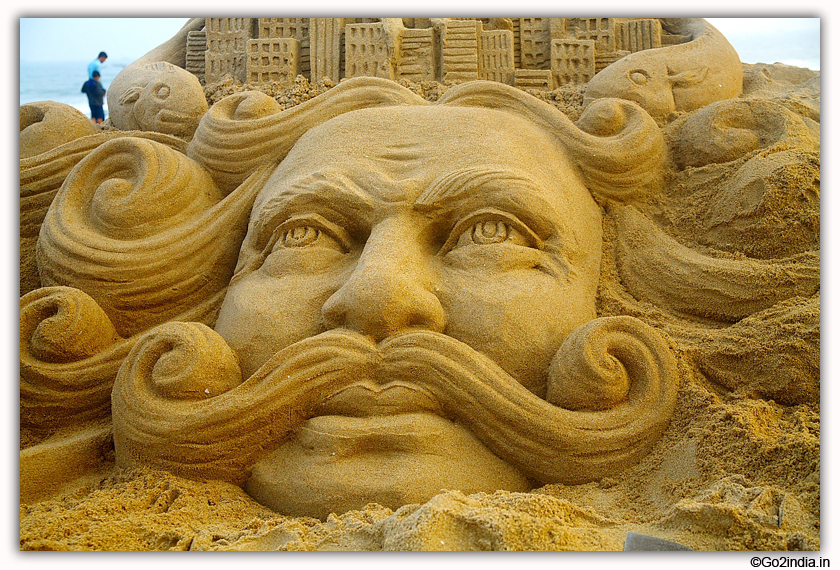 International Sand Art Festival at Chandrabhaga Beach near Konark Photos