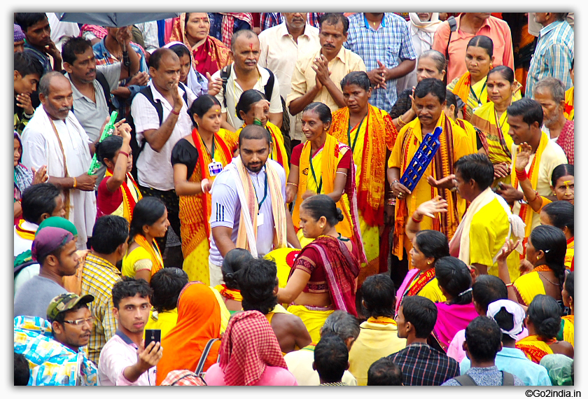 Devotees during Car Festival at Puri