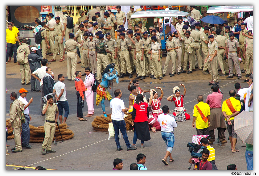 Odissi Dancers and Lord Shiva during Car Festival 