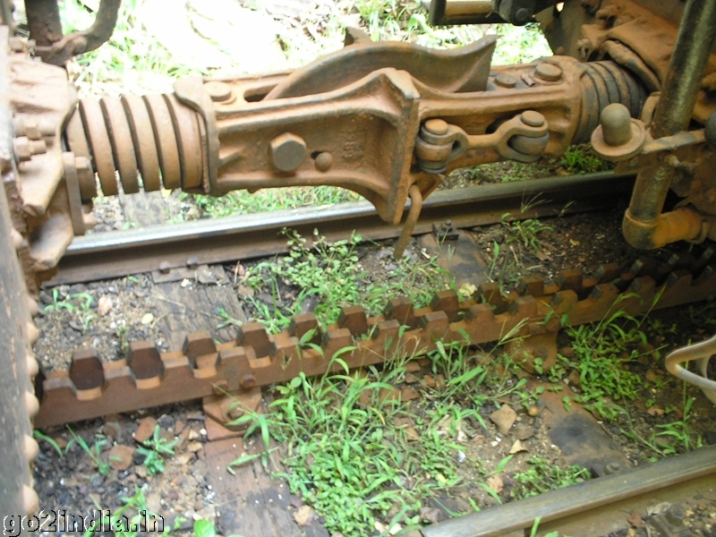 Rack and pinion arrangements of Ooty train