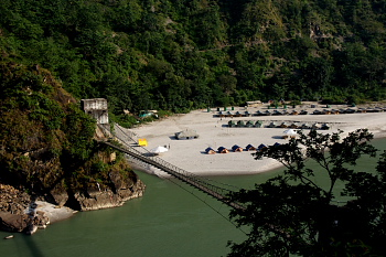 Camps by the side of River Ganga